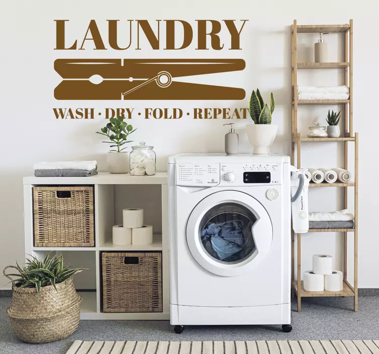 Autocolante de lar Prendedor de roupas - TenStickers