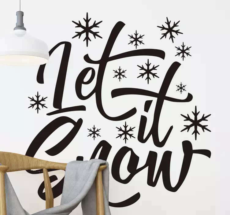 Autocolante de natal Let it snow - TenStickers