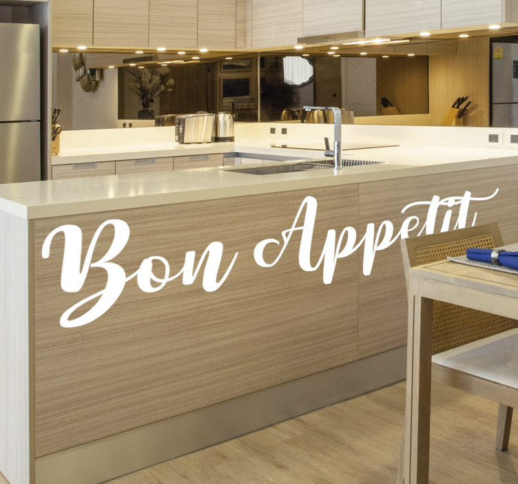 Vinil decorativo de texto bom apetite - TenStickers