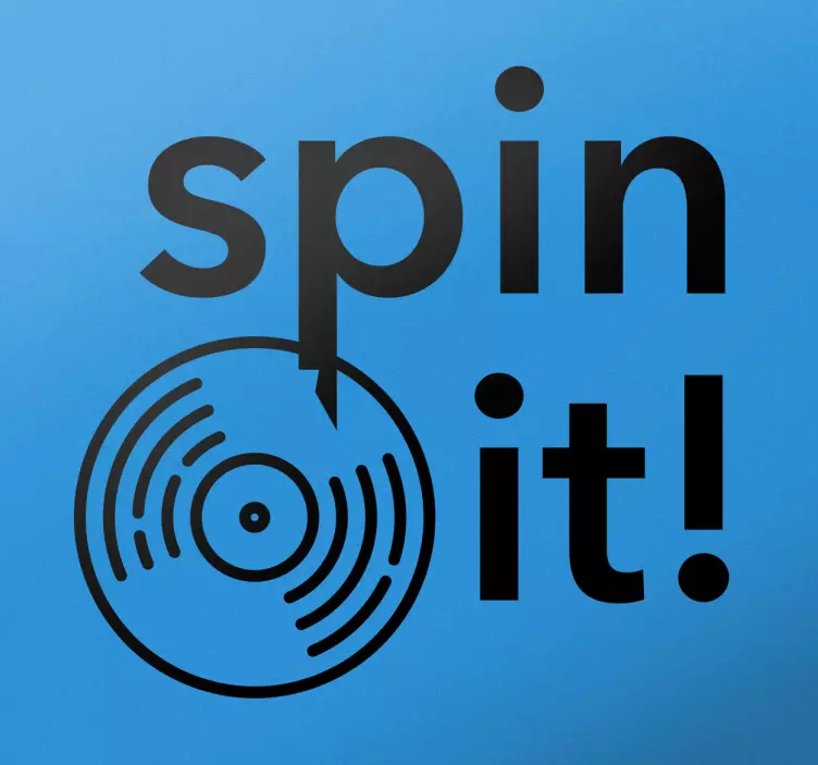 Autocolante decorativo disco spin it - TenStickers