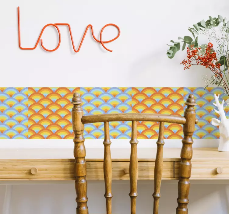 Autocolante de friso Caleidoscópio - TenStickers