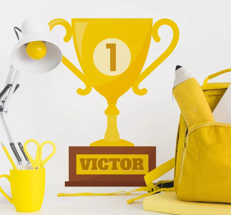 Autocolante Futebol Troféu em primeiro lugar - TenStickers