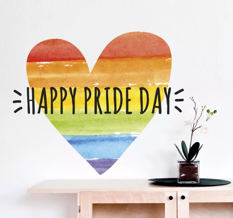 Autocolante decorativo Happy pride day - TenStickers
