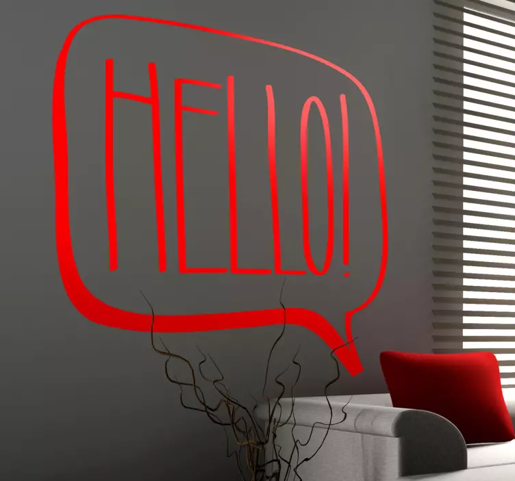 Autocolante decorativo Hello banda desenhada - TenStickers