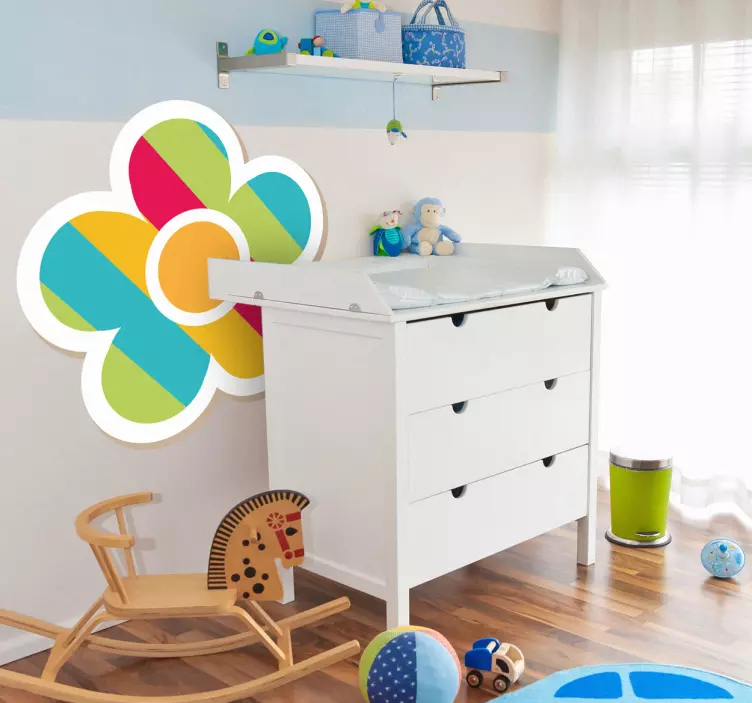 Autocolante decorativo infantil margarida colorida - TenStickers