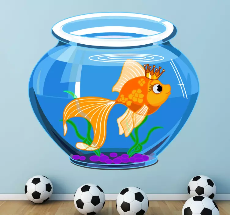 Autocolante decorativo infantil peixe aquário - TenStickers