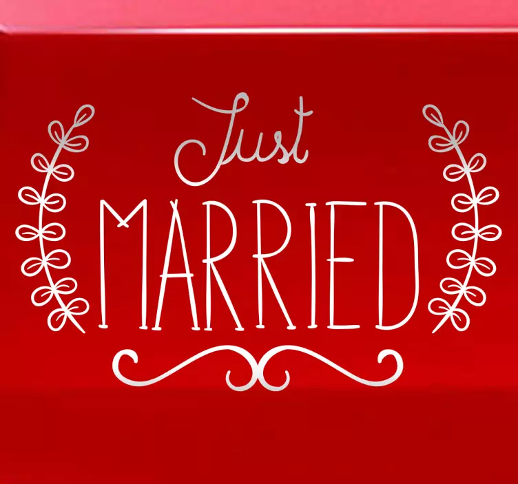 Autocolante decorativo Just Married - TenStickers