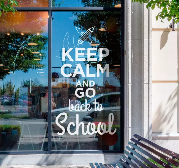 Autocolante decorativo keep calm back to school - TenStickers
