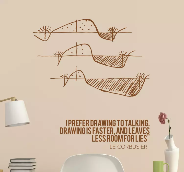 Autocolante decorativo Le Corbusier - TenStickers