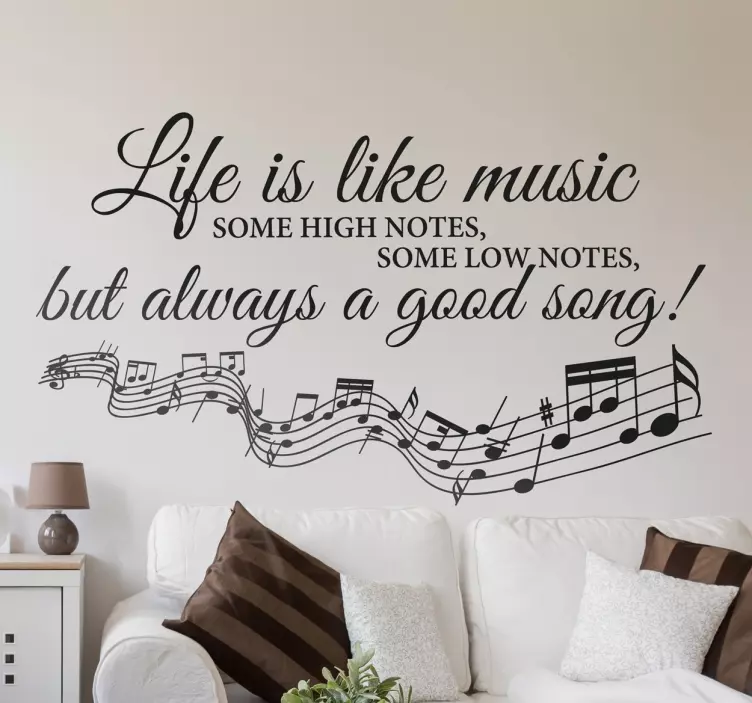 Autocolante decorativo Life is like music - TenStickers