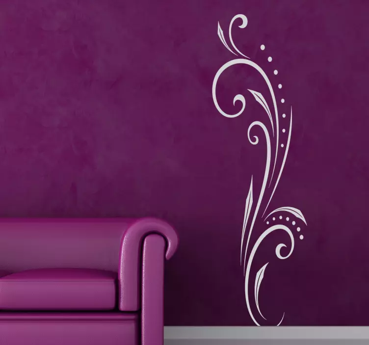 Autocolante decorativo linhas expressivas flores - TenStickers