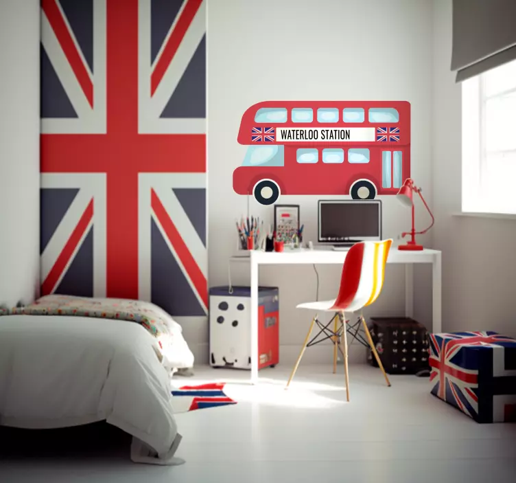 Autocolante Londres ônibus personalizado de londres - TenStickers