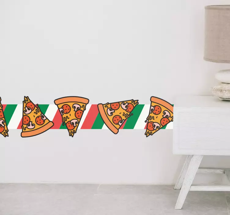 Autocolante decorativo mural pizza - TenStickers