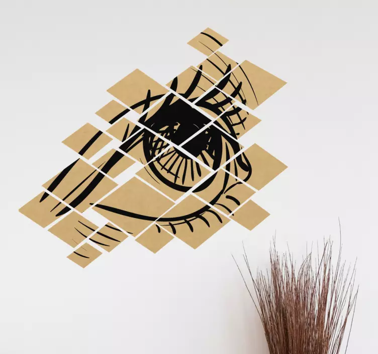 Autocolante decorativo olho fragmentado - TenStickers