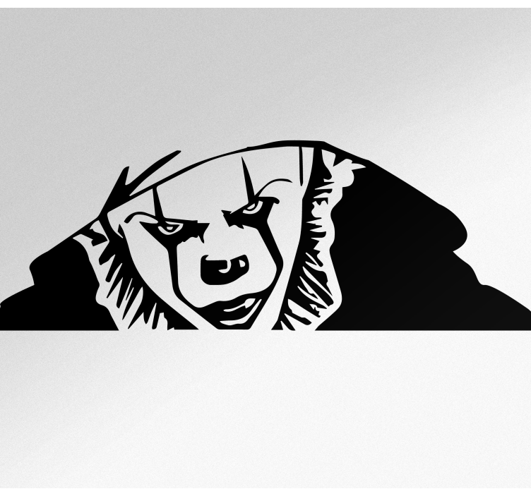 Autocolante para carros Assustando palhaço espiando - TenStickers