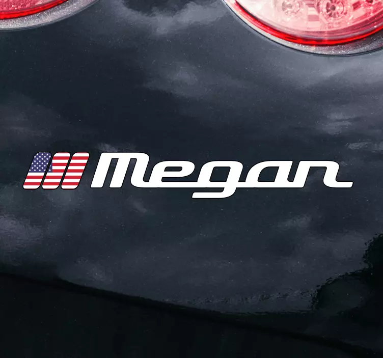 Autocolante para carros Bandeira dos estados unidos em retângulo  - TenStickers