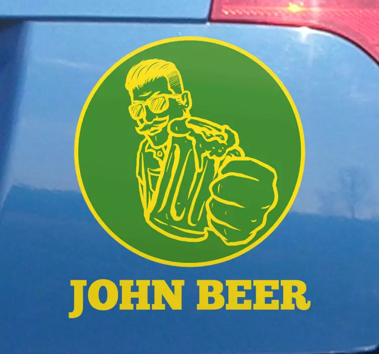 Autocolante para carros Cerveja john - TenStickers