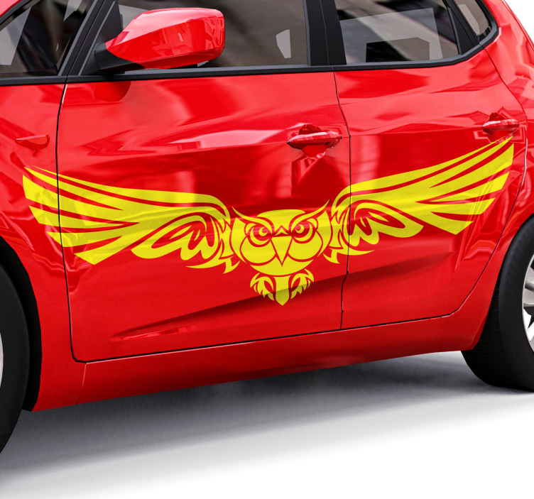 Autocolante para carros Coruja tribal - TenStickers