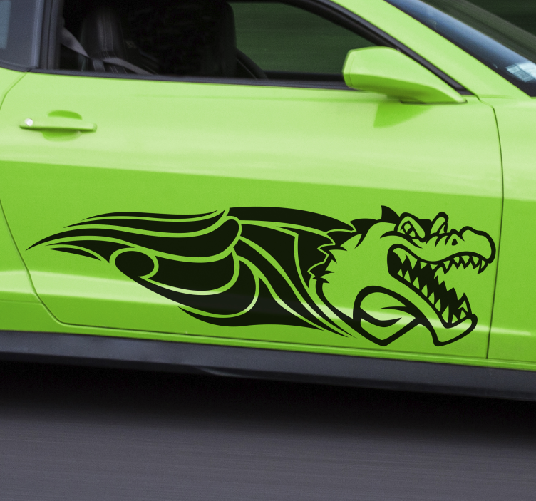 Autocolante para carros Crocodilo tribal - TenStickers