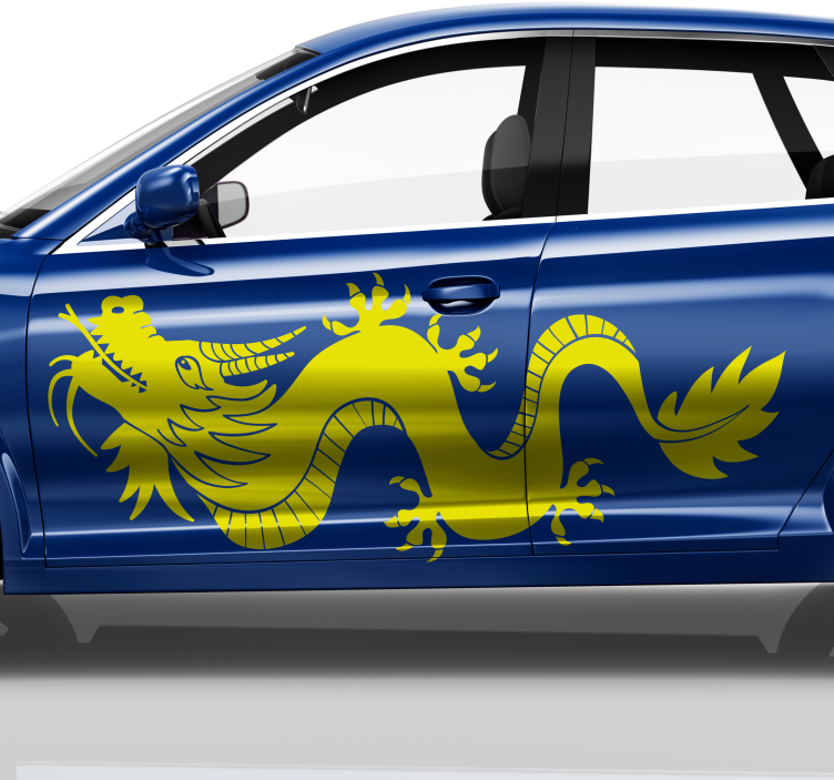Autocolante para carros Dragão monocolor - TenStickers