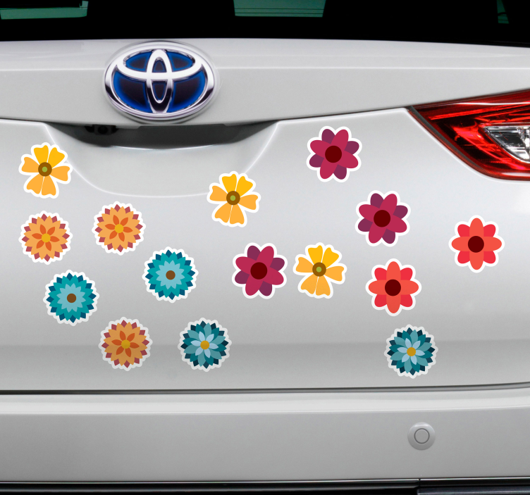 Autocolante para carros Flores - TenStickers
