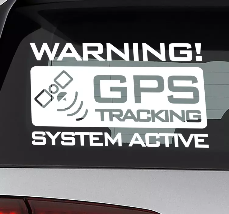 Autocolante para carros Rastreamento por gps - TenStickers
