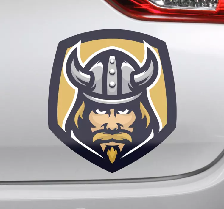 Autocolante para carros Viking escandinavo com chifre - TenStickers