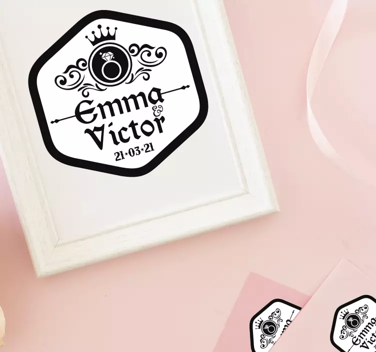 Autocolantes para Casamento Casal personalizado - TenStickers