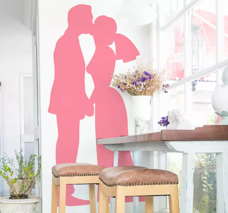 Autocolantes para Casamento Marido e mulher se beijam - TenStickers