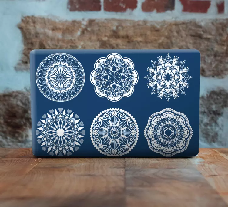 Autocolante para PC Círculos com diferentes padrões de mandala - TenStickers