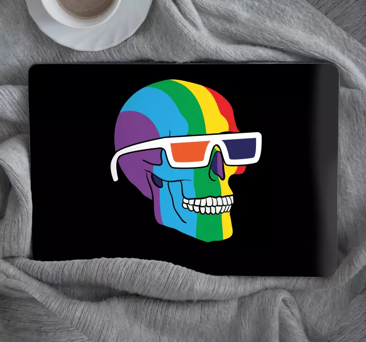 Autocolante para PC Crânio de cor lgbt - TenStickers