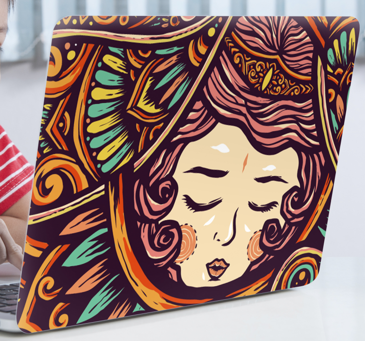 Autocolante para PC Desenho de uma mulher - TenStickers