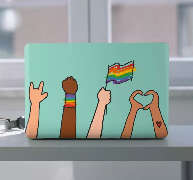 Autocolante para PC Estilo doodle orgulho gay - TenStickers