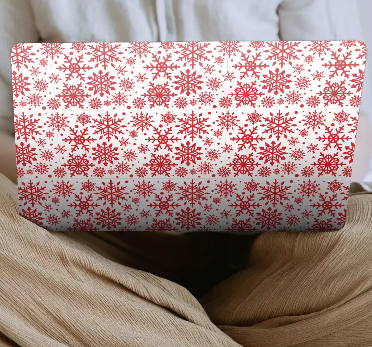Autocolante para PC Flocos de neve vermelhos - TenStickers