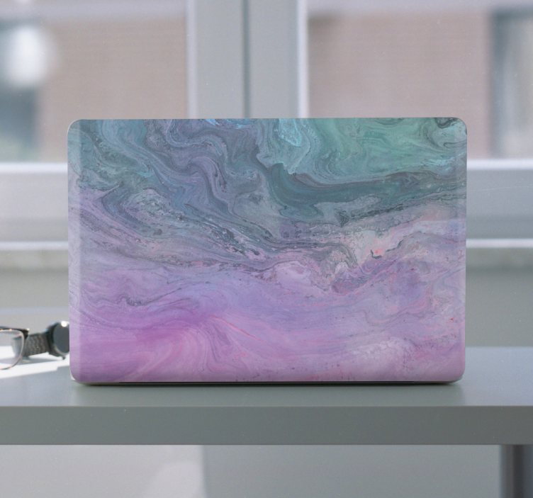 Autocolante para PC Líquido rosa e azul claro - TenStickers