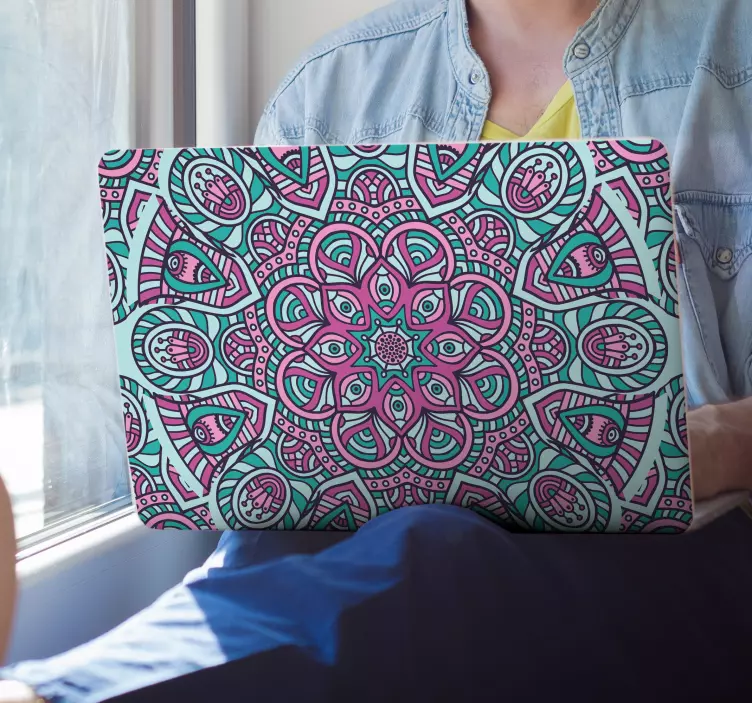 Autocolante para PC Mandala colorida - TenStickers