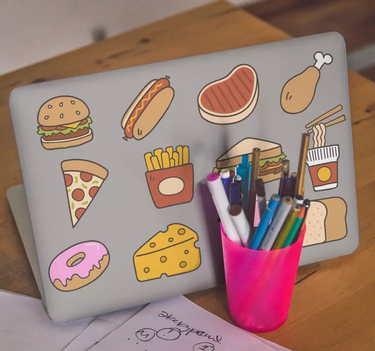 Autocolante para PC Pacote de adesivos de comida - TenStickers