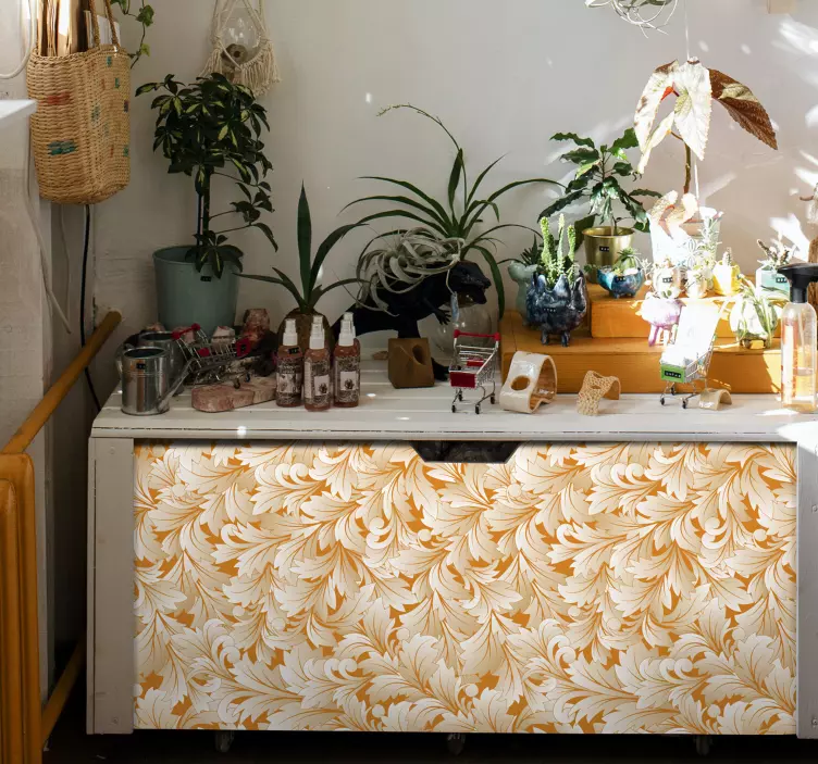 Autocolantes para móveis Padrão floral elegante - TenStickers