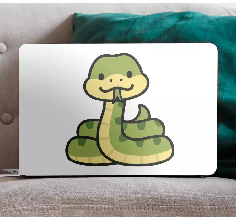 Autocolante para PC Pequena cobra feliz - TenStickers