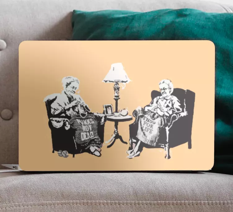 Autocolante para PC produtode vovós bansky - TenStickers