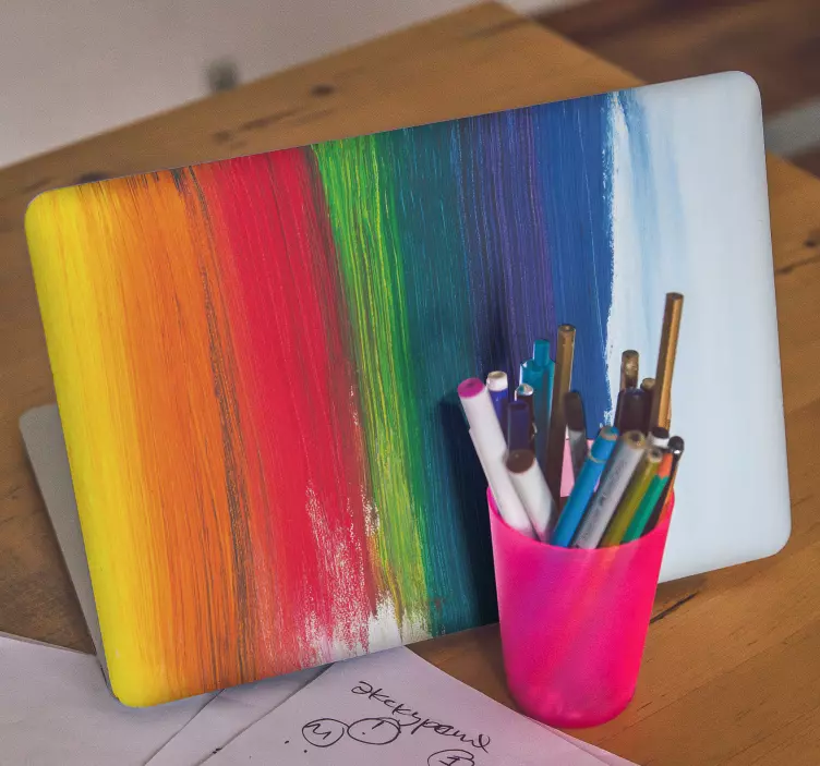 Autocolante para PC Respingo de arco-íris - TenStickers