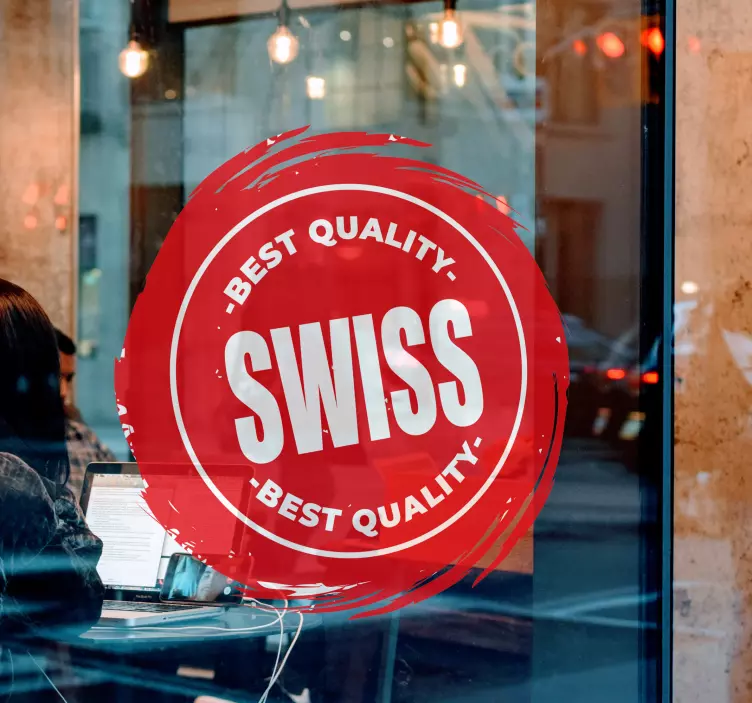 Autocolante para PC Selos suíça vintage - TenStickers