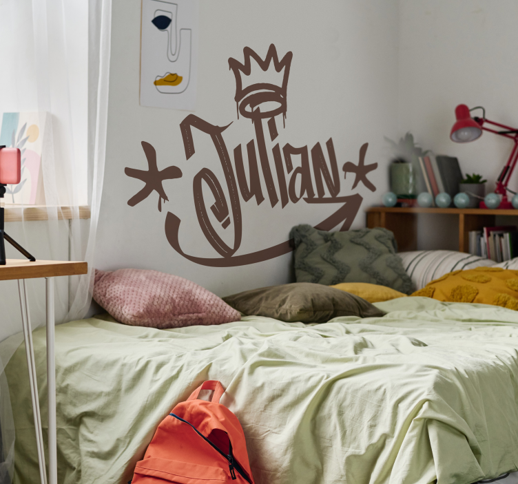 Autocolante para quarto infantil nome Monocromático UrbanoNome Mo - TenStickers