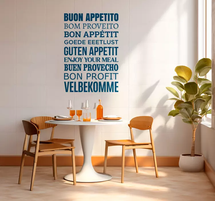 Adesivo de parede aproveite sua refeição - TenStickers