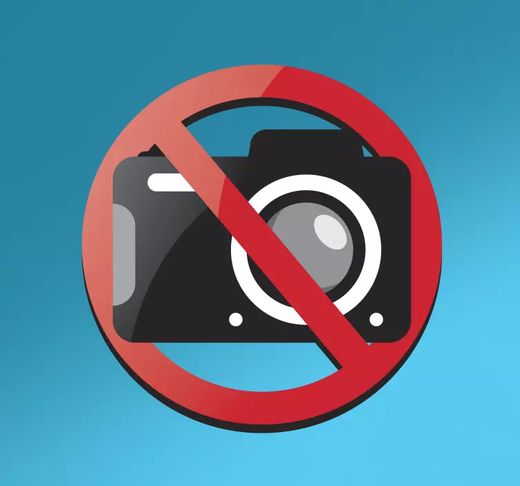Autocolante decorativo proibido fotografar - TenStickers