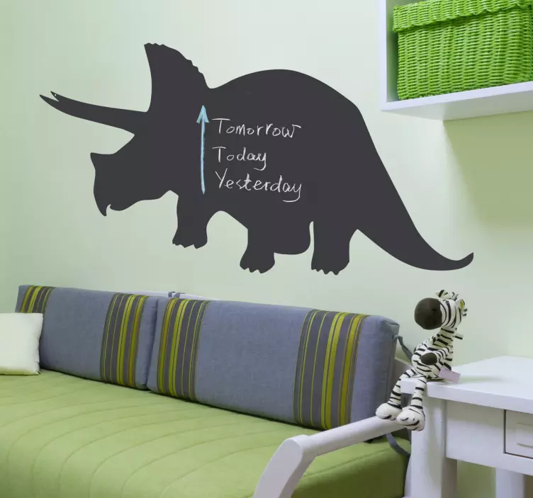 Autocolante quadro de ardósia do triceratops - TenStickers