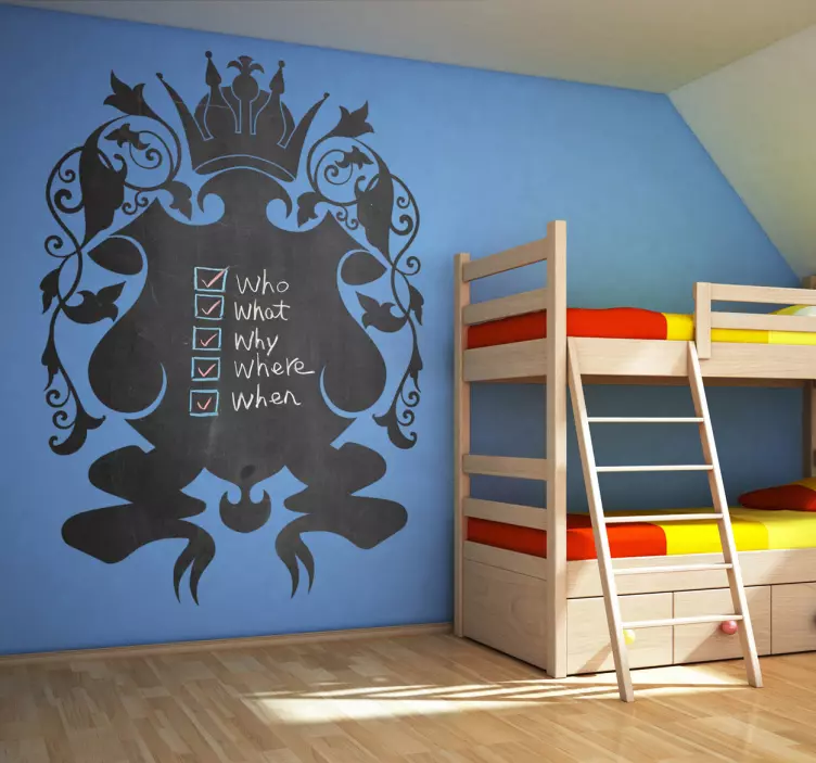 Autocolante decorativo quadro negro escudo real - TenStickers