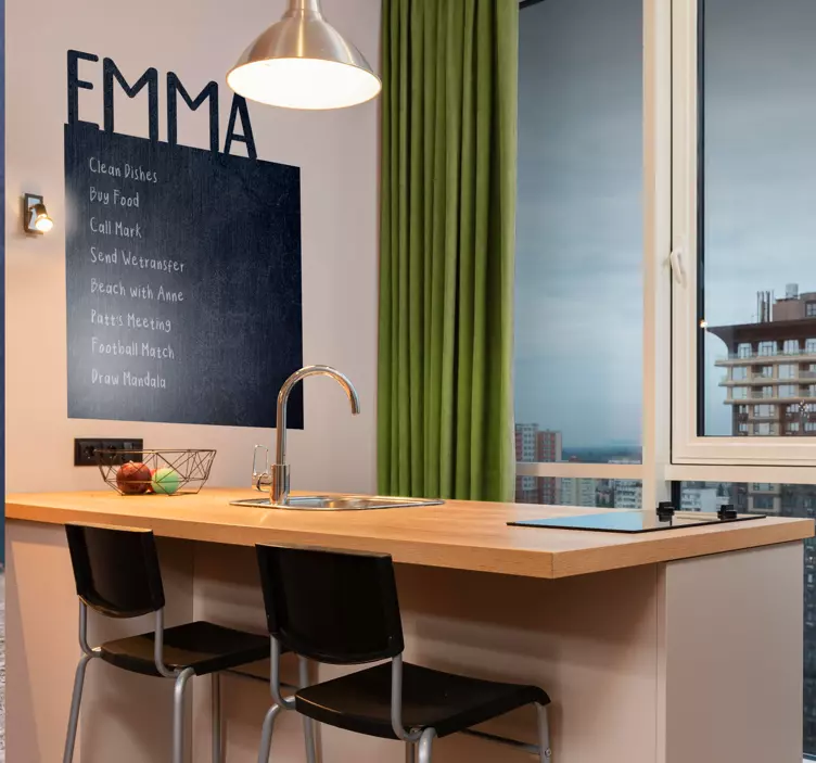 Autocolante quadro preto Lousa personalizada - TenStickers