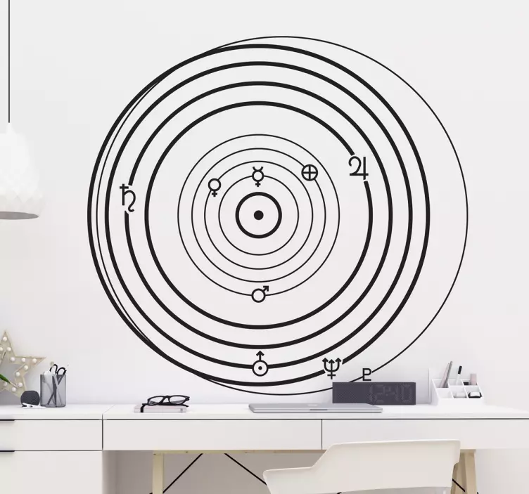Autocolante decorativo sistema solar - TenStickers
