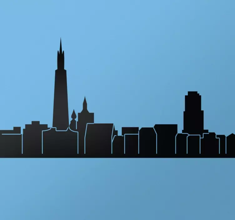 Autocolante decorativo skyline Antuérpia - TenStickers